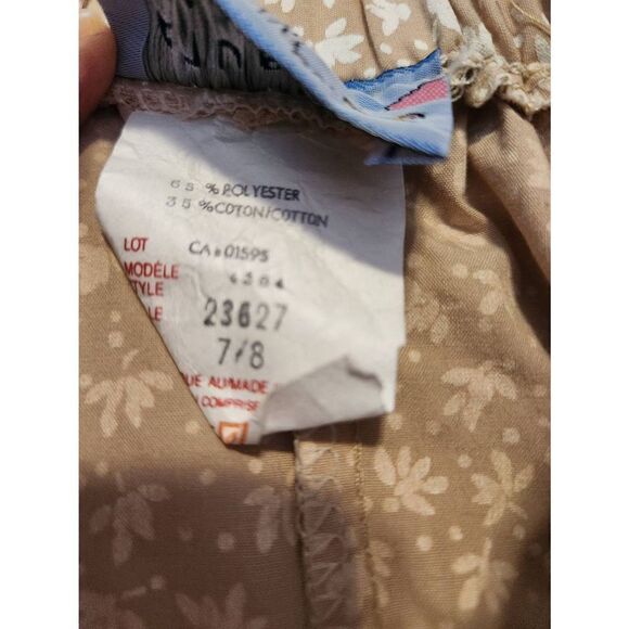 1980s 90s Deadstock Button Front Midi Skirt Tan Minimalist Floral Fairweather Ci - Picture 8 of 8